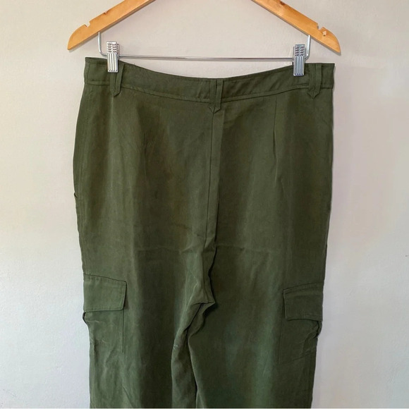 Reformation Jackson Cargo Pant Fern Green Size 10 NWOT - Picture 4 of 7